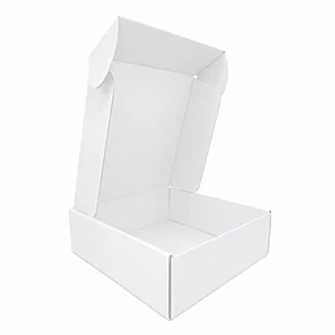 Caja Cartón Multiuso Autoarmable Cuadrada Blanca