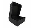 Caja Cartón Multiuso Autoarmable Cuadrada Negra 