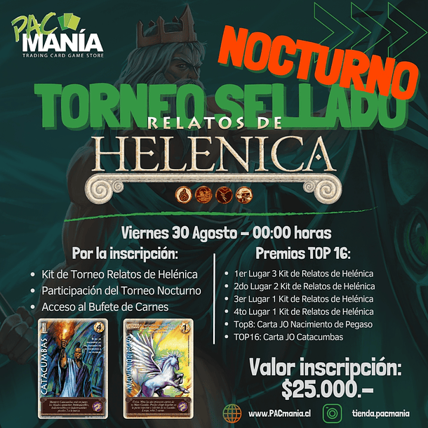 Torneo Sellado Nocturno - Relatos de Helenica PACmania