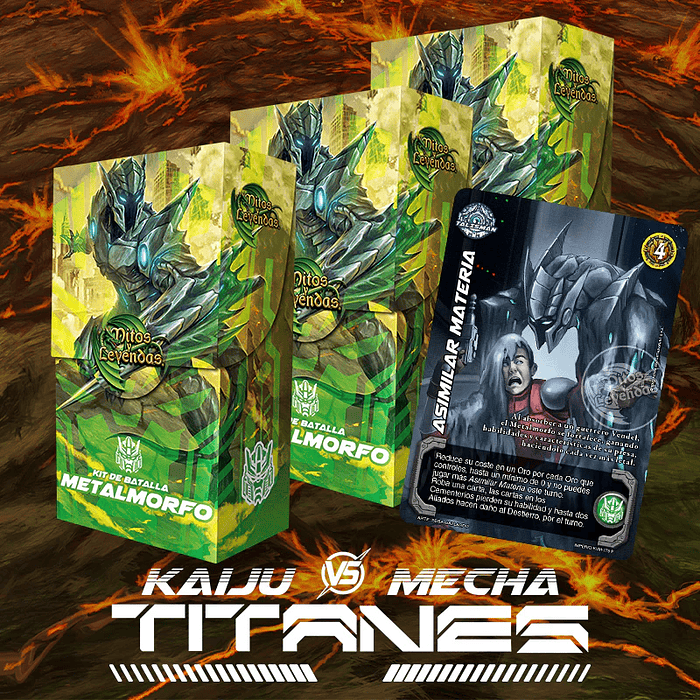 PREVENTA 3 Kit Batalla Kaiju vs Mecha: Titanes - Metalmorfo + 1 Asimilar Materia 1