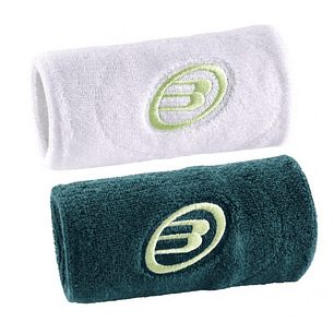 Muñequeras Bullpadel BPMU252 I Blanco Verde Oscuro