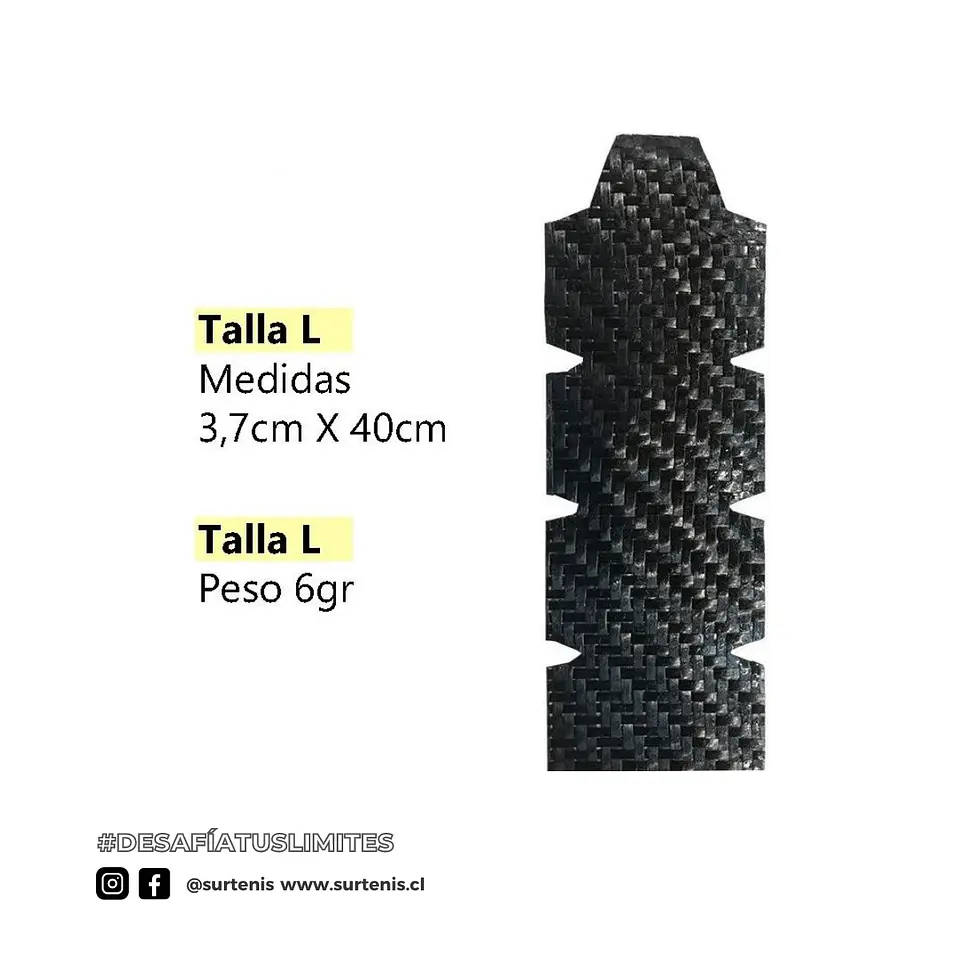 Protector pala de pádel No+Crush Fibra Carbono Negro Talla L 2