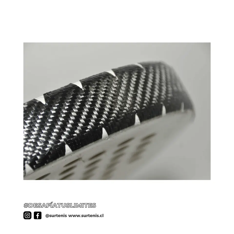 Protector pala de pádel No+Crush Fibra Carbono Negro Talla L 3