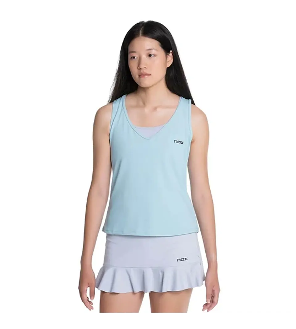 Polera Nox Mujer Tirantes Pro Fit Azul Cielo 1