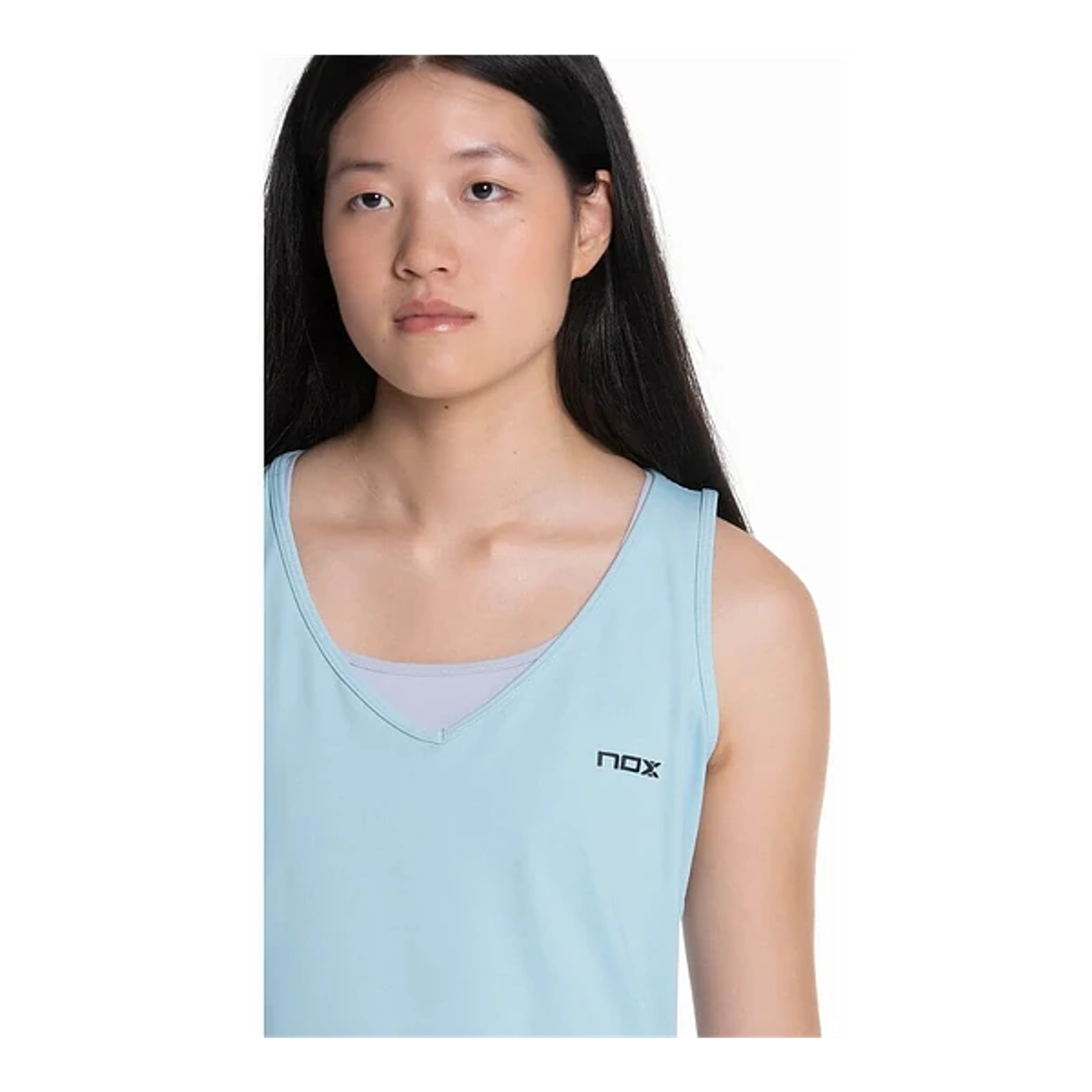 Polera Nox Mujer Tirantes Pro Fit Azul Cielo