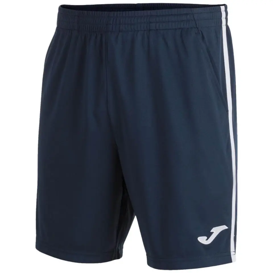 Short Joma Open III Azul Marino Franjas Blancas   1