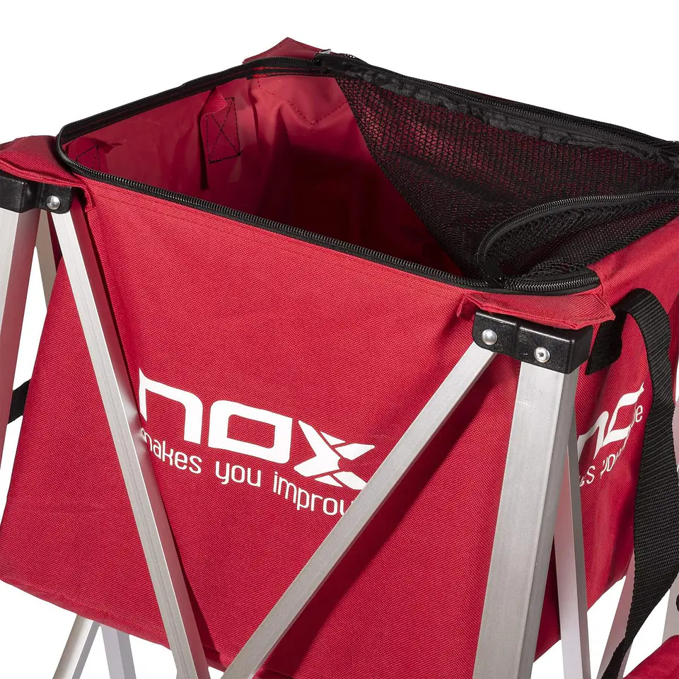 Canasto Nox Pleglable con Ruedas rojo 4