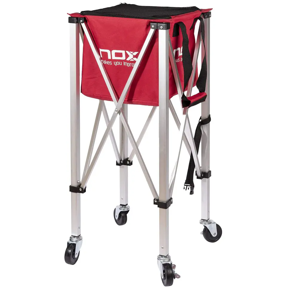 Canasto Nox Pleglable con Ruedas rojo 1