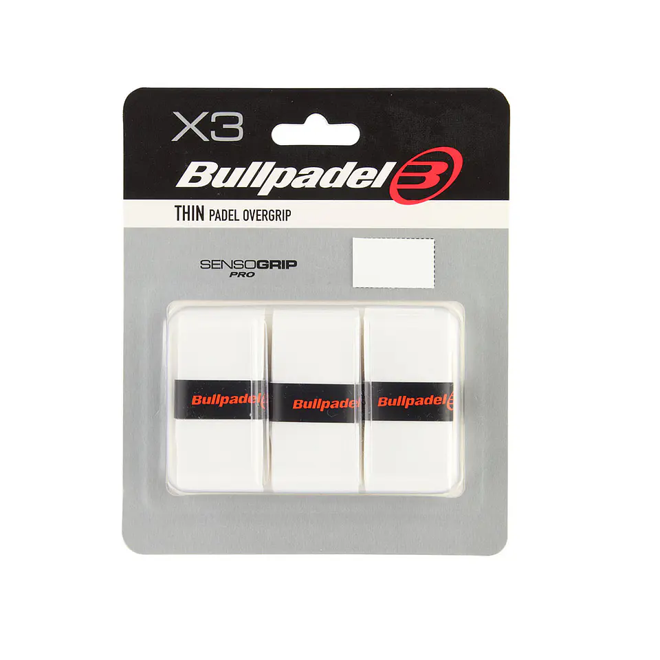 Overgrip Bullpadel Thin GB1603 Blanco X3 1
