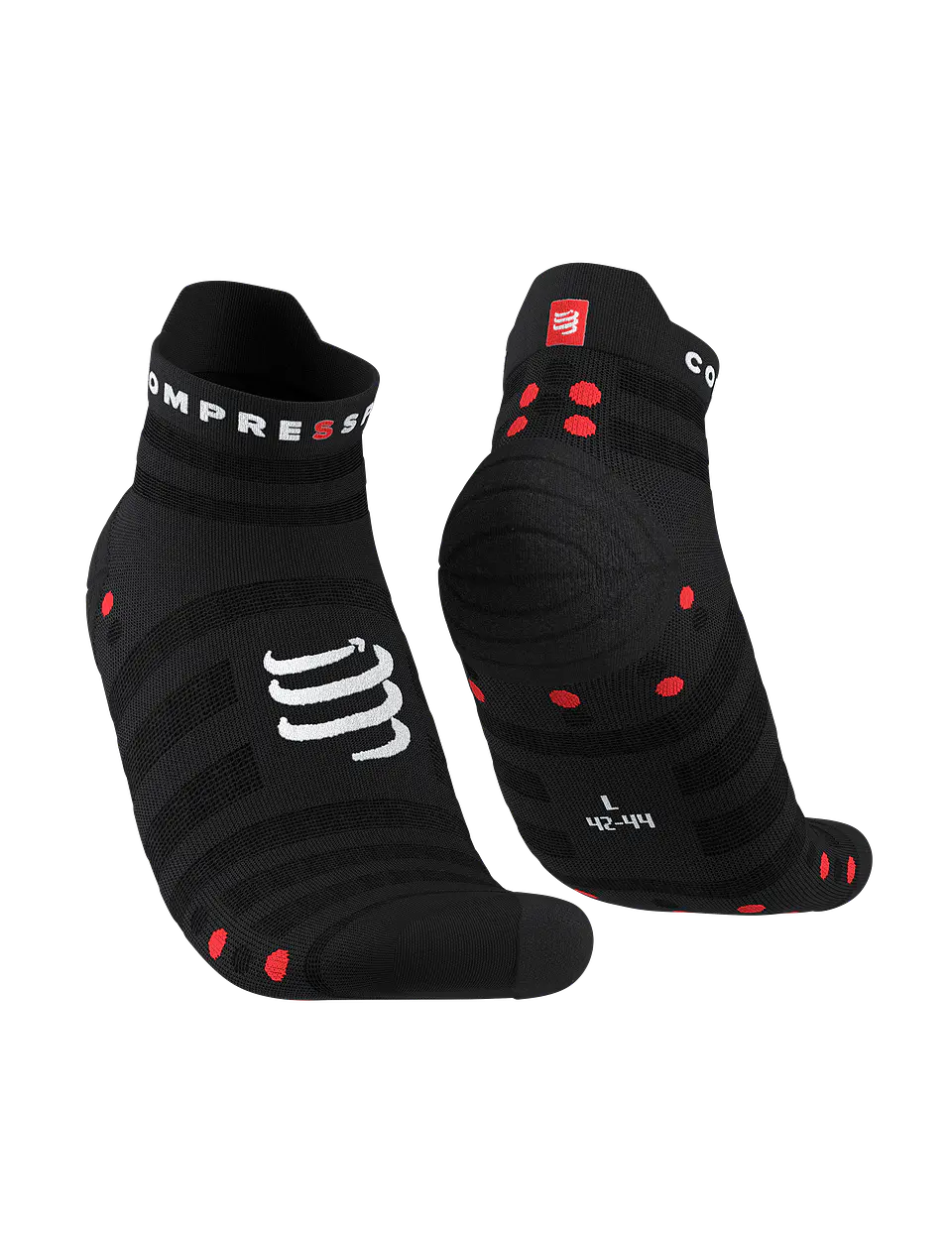Pro Racing Socks v4.0 Ultralight Run Low - Black/Red 3