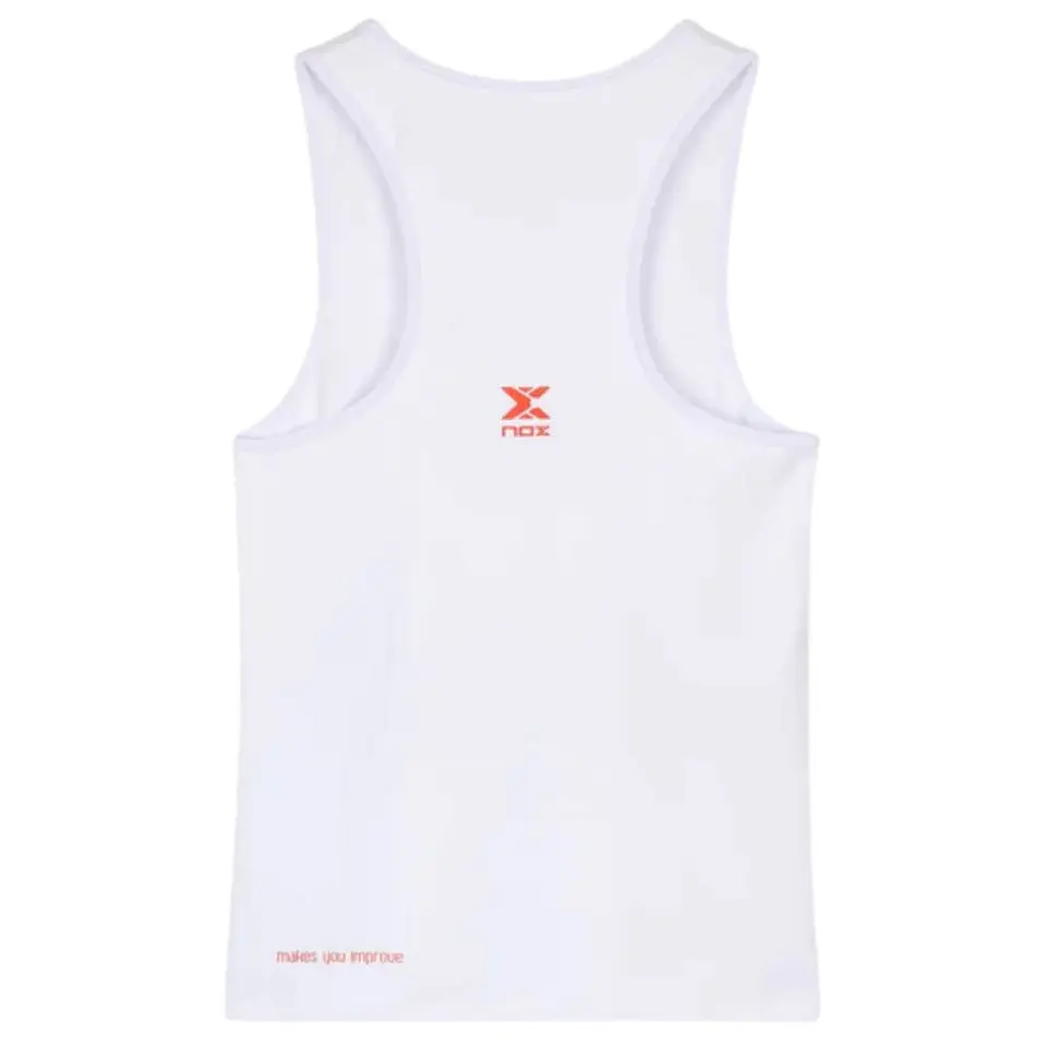 Polera Nox Mujer Tirantes Team Fit Blanca 5