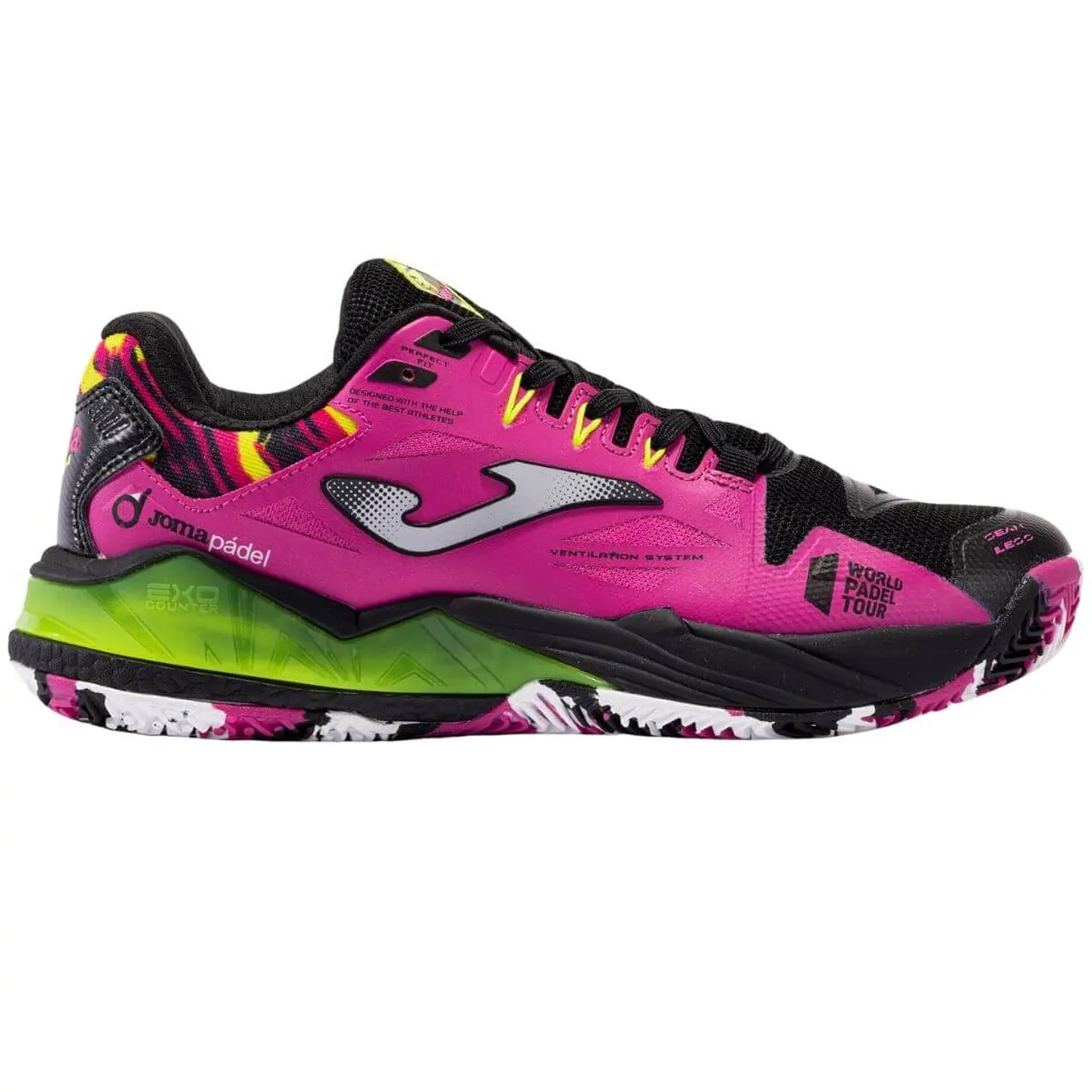 Zapatilla Joma Spin Lady 2301 Black Fuchsia 1