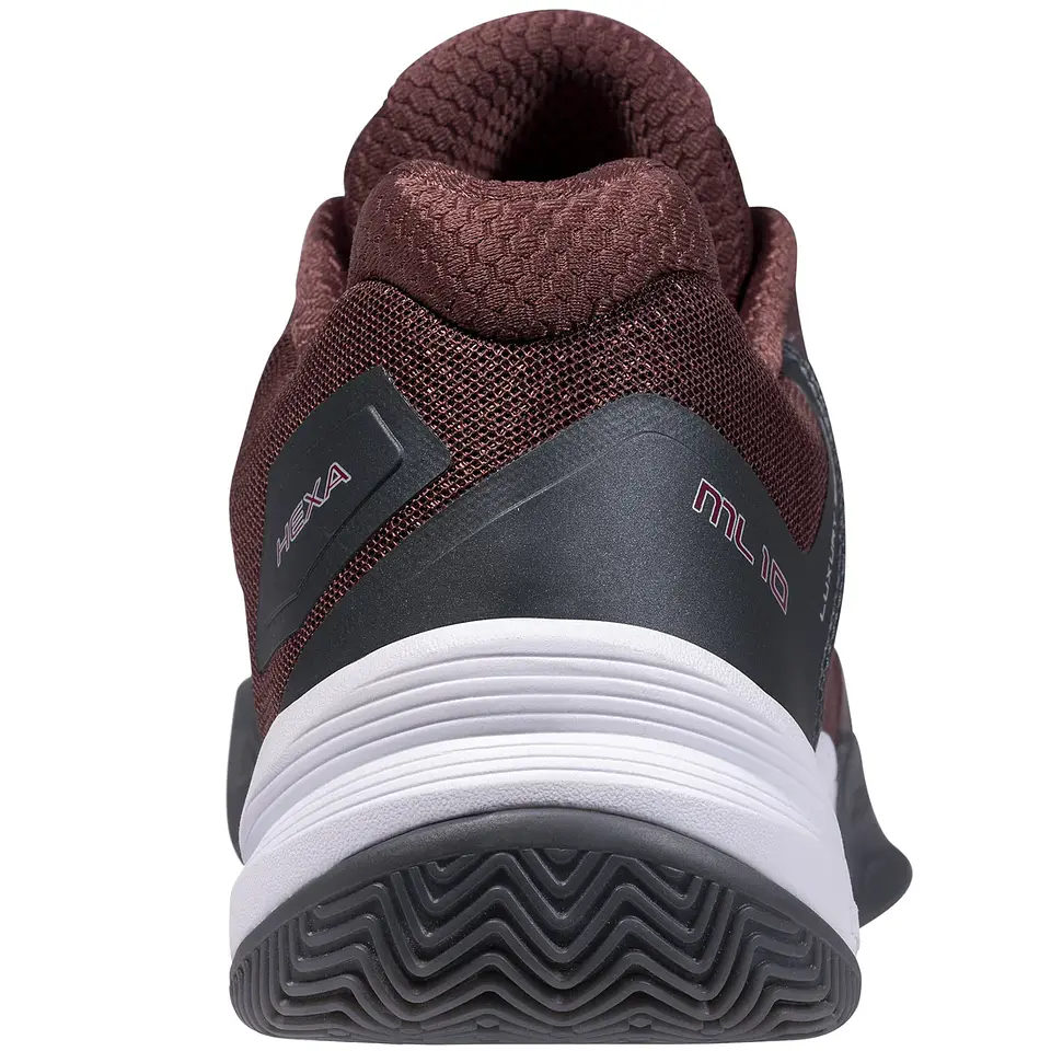 Zapatilla de pádel Nox ML10 HEXA Granate Gris Plomo 6