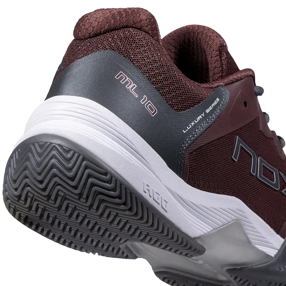 Zapatilla de pádel Nox ML10 HEXA Granate Gris Plomo 9
