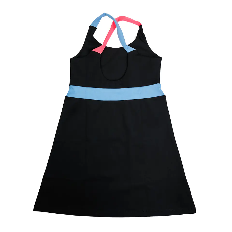 Vestido Barcelona Negro Rosa Fluor Celeste 2