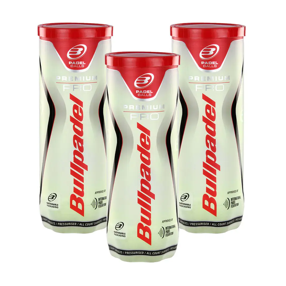 Pack de pelotas de padel Bullpadel Premium Pro 2