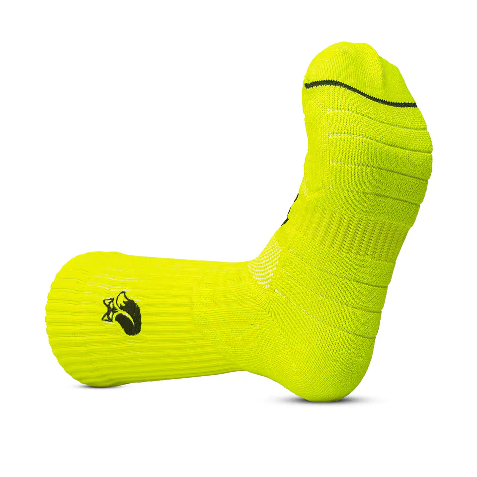 Calcetín Crew D1 Tilki Lehinde Yellow Fluor/Black 2