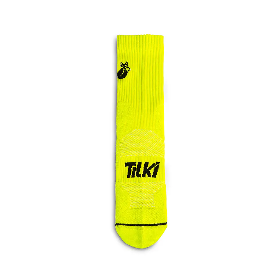 Calcetín Crew D1 Tilki Lehinde Yellow Fluor/Black 3
