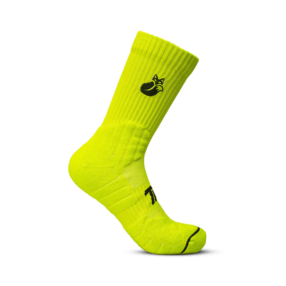 Calcetín Crew D1 Tilki Lehinde Yellow Fluor/Black 1