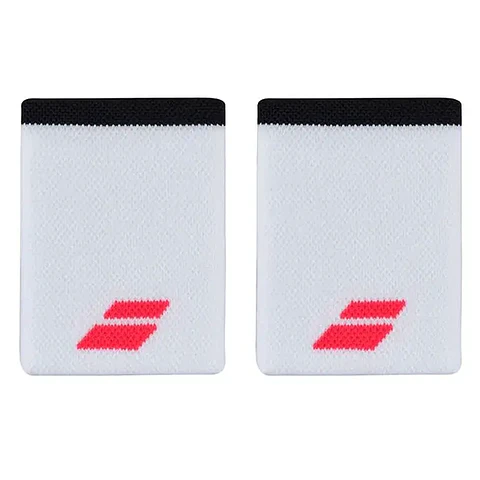 Babolat Muñequera Logo Jumbo Blanco/Rojo