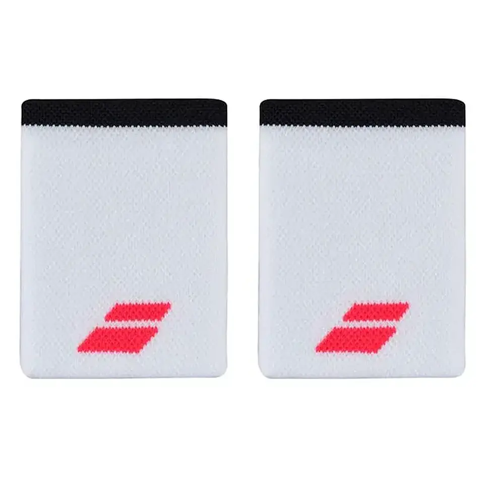 Babolat Muñequera Logo Jumbo Blanco/Rojo 1