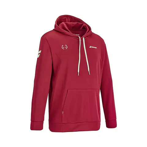 Poleron Babolat Juan Lebron Hood Sweat Red Dahlia