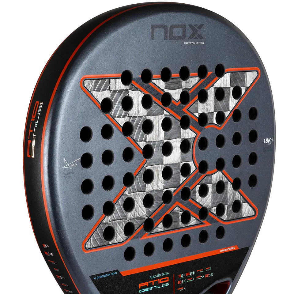 Pala de pádel Nox AT10 Genius 18K Alum Agustin Tapia 2025 9
