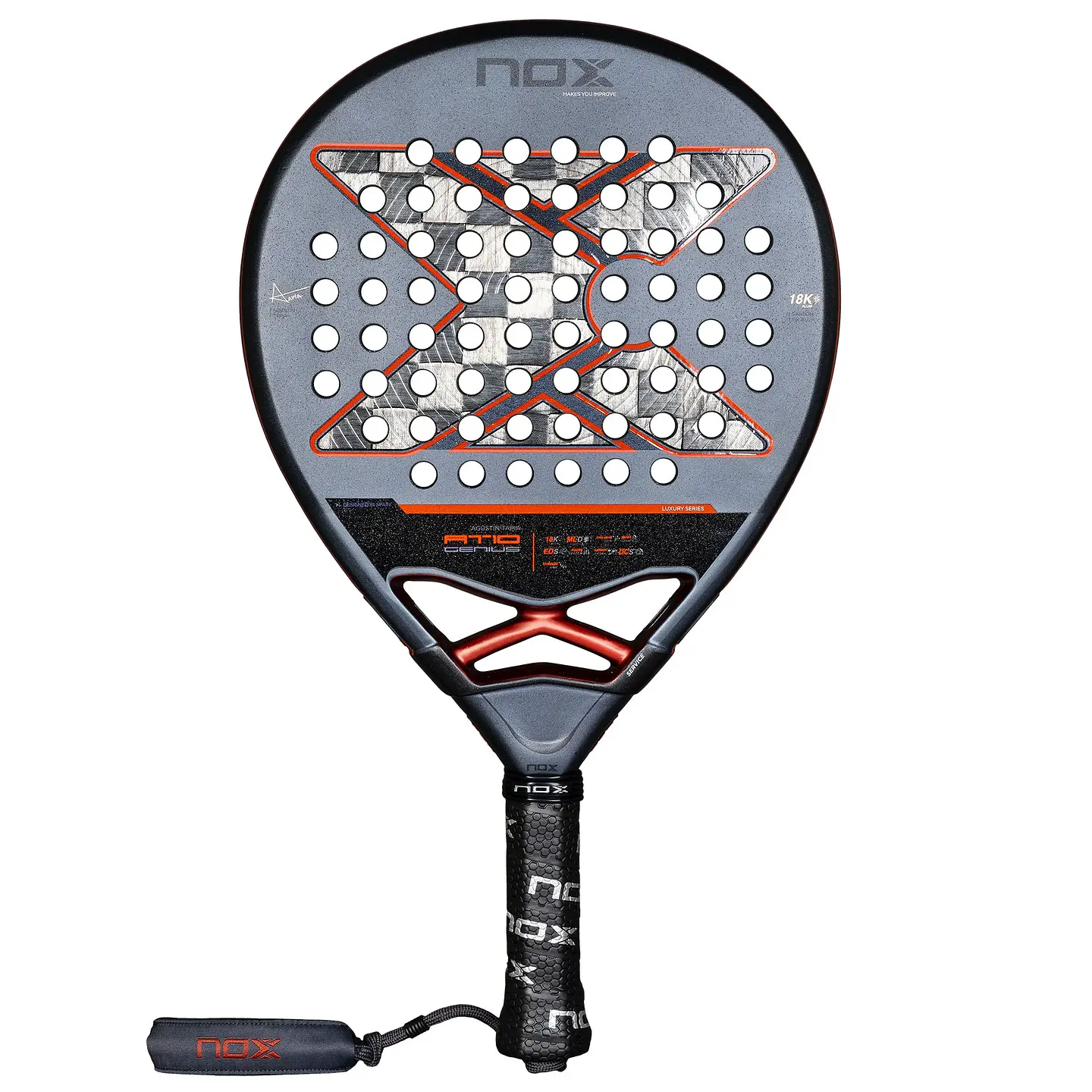 Pala de pádel Nox AT10 Genius 18K Alum Agustin Tapia 2025 1