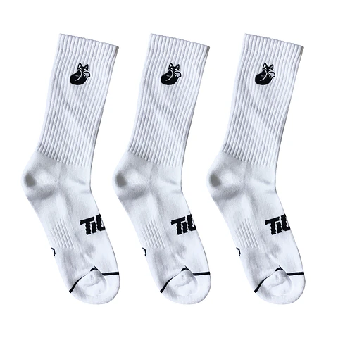 Calcetín Comfort Pack X3 Tilki Lehinde White/Black M24W