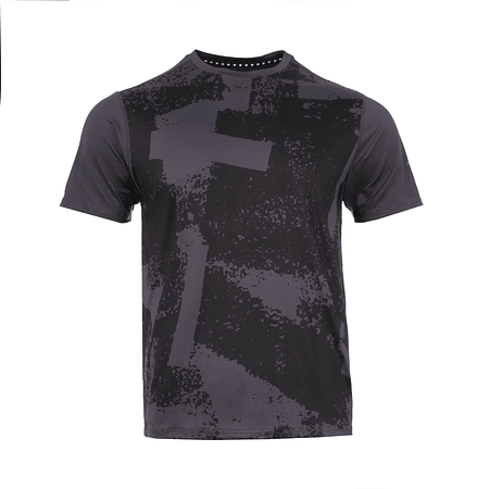 Polera Full Print Poly Tilki Temel Black M24W