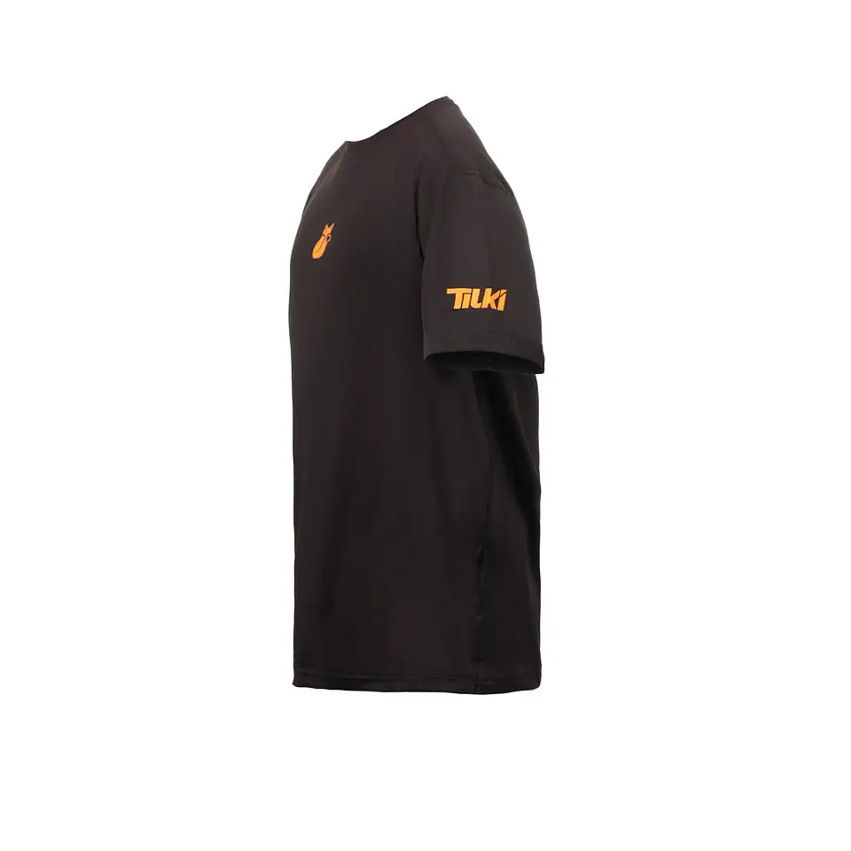 Polera M/C Poly Kids Tilki Temel Black/Orange K24W 2