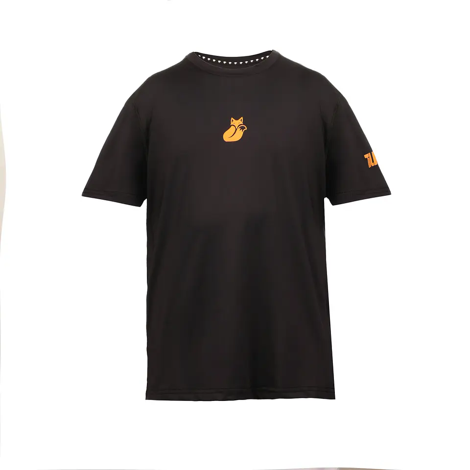 Polera M/C Poly Kids Tilki Temel Black/Orange K24W 1