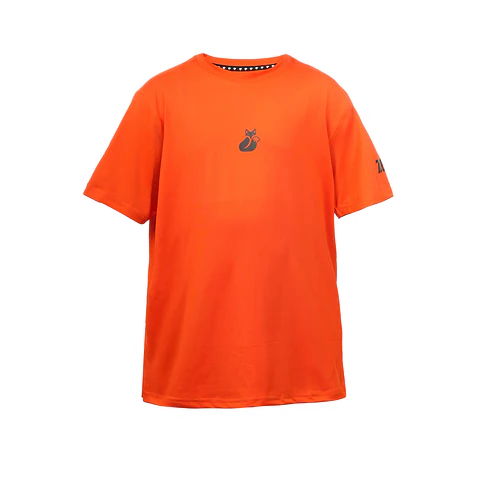 Polera M/C Poly Kids Tilki Temel Orange/Black K24W
