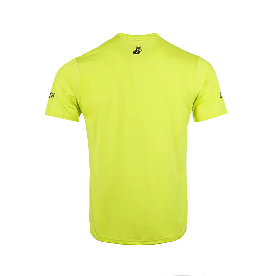 Polera Full Print Poly Tilki Temel Amarillo Fluor M24W 3