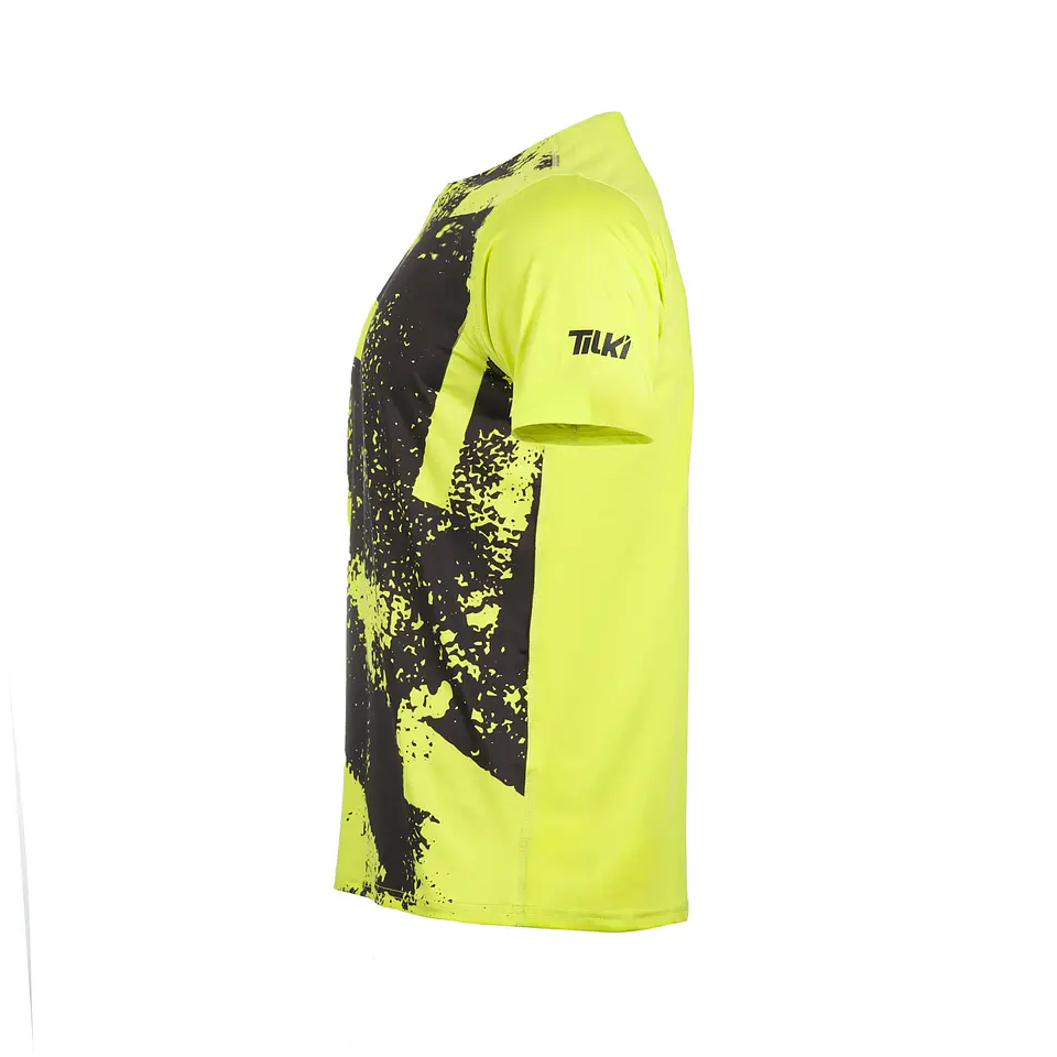 Polera Full Print Poly Tilki Temel Amarillo Fluor M24W 4