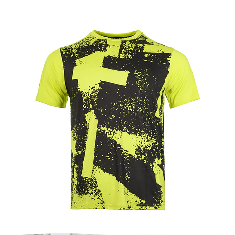 Polera Full Print Poly Tilki Temel Amarillo Fluor M24W