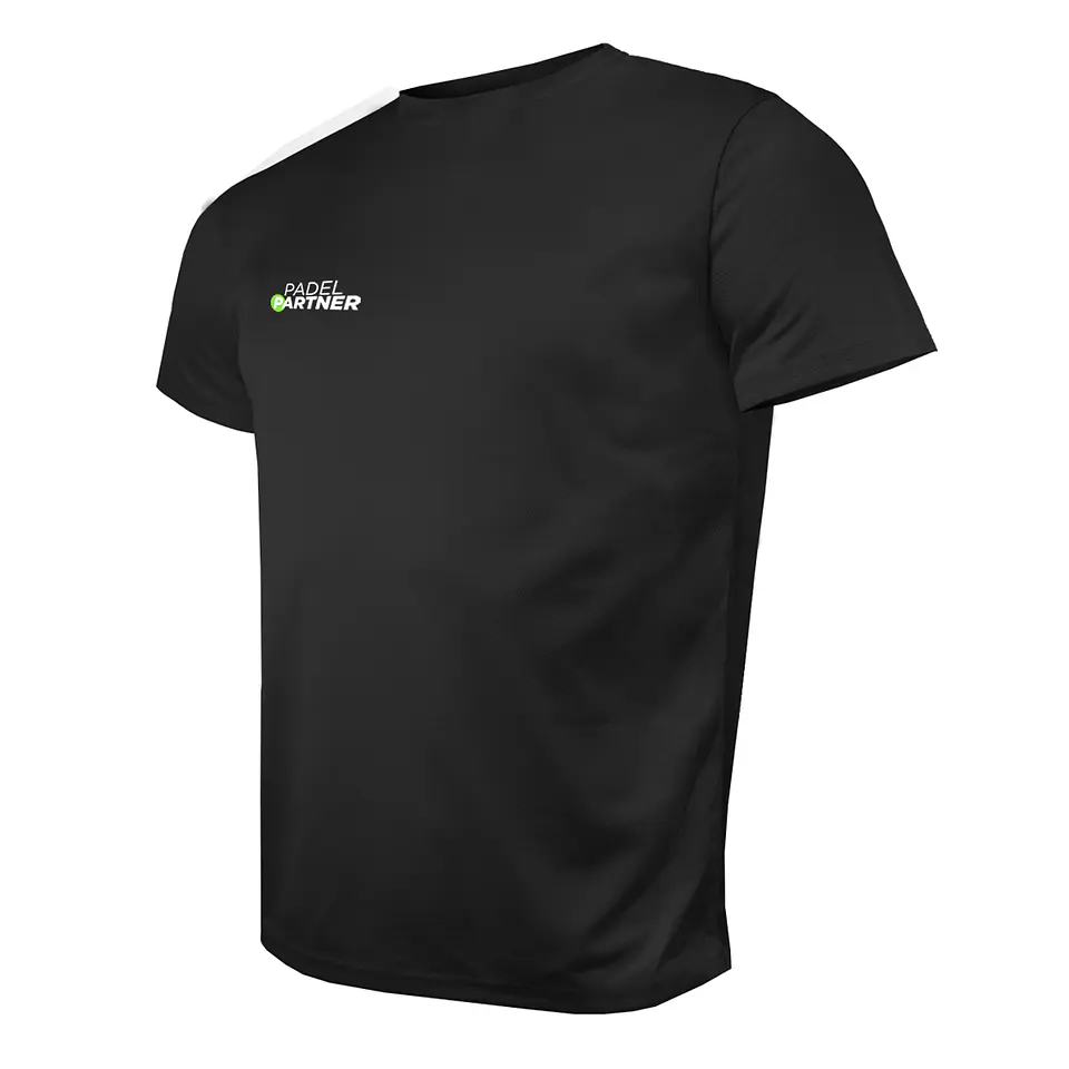 Polera Padel Partner Negra 3