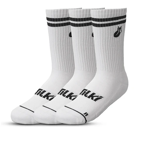 Calcetín Comfort Line Pack x3 Lehinde White/Black M24W