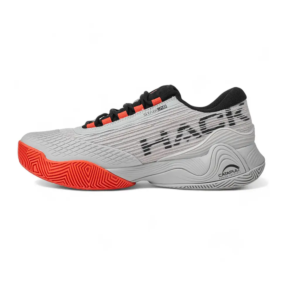 Zapatilla de pádel Bullpadel Hack Vibram 25V Gris Claro/Light Grey 4