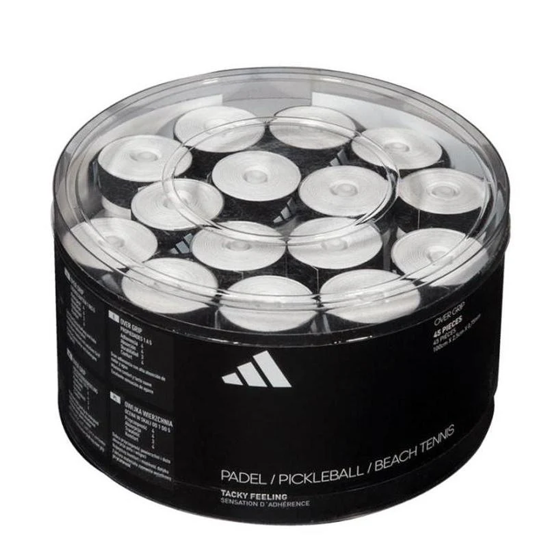 Overgrip Adidas blanco tambor de 45 Unidades