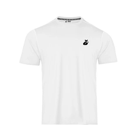 Polera M/C Khombi Polyester Tilki Temel White/Black M25S