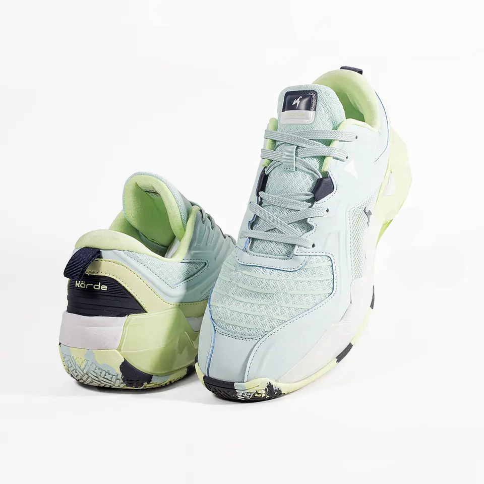 Zapatilla korde Reverse Verde Celeste 4