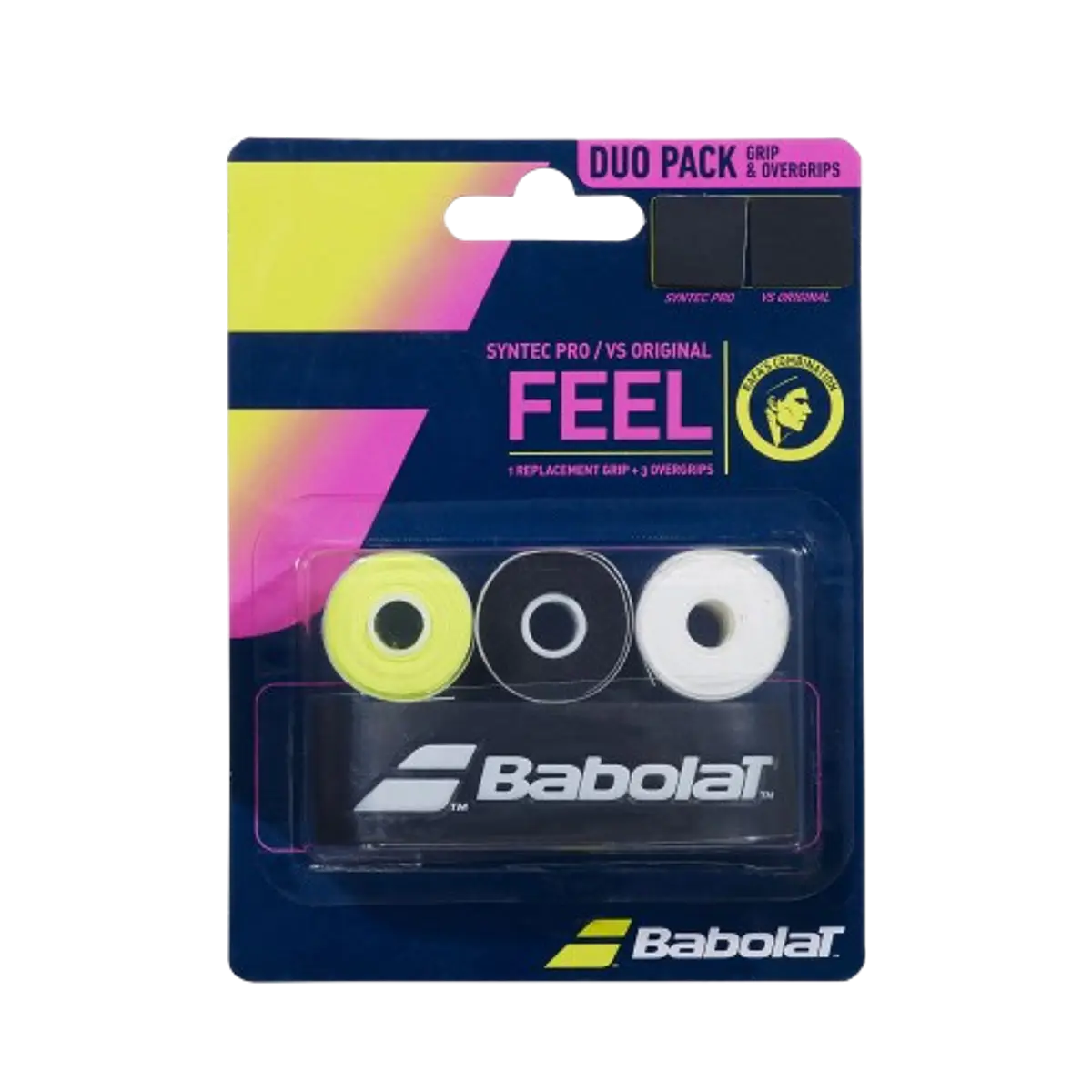 Overgrip Babolat Duo Pack Rafa 2 Gen Syntec x1 Vs Ori x3