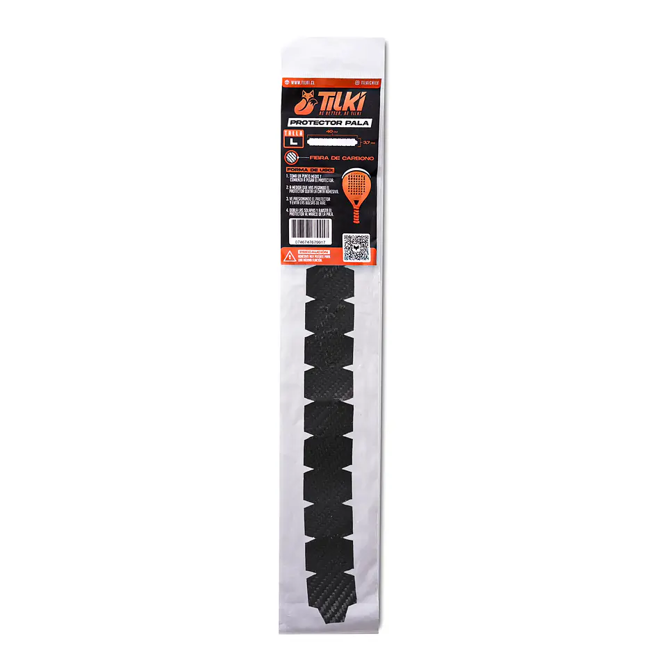 Protector pala de pádel Tilki Fibra Carbono Talla L 1
