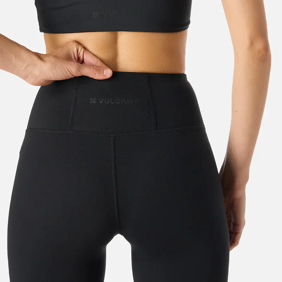Calza Mujer Tempo 7/8 Super High Rise Leggins Negro Vulcano 5