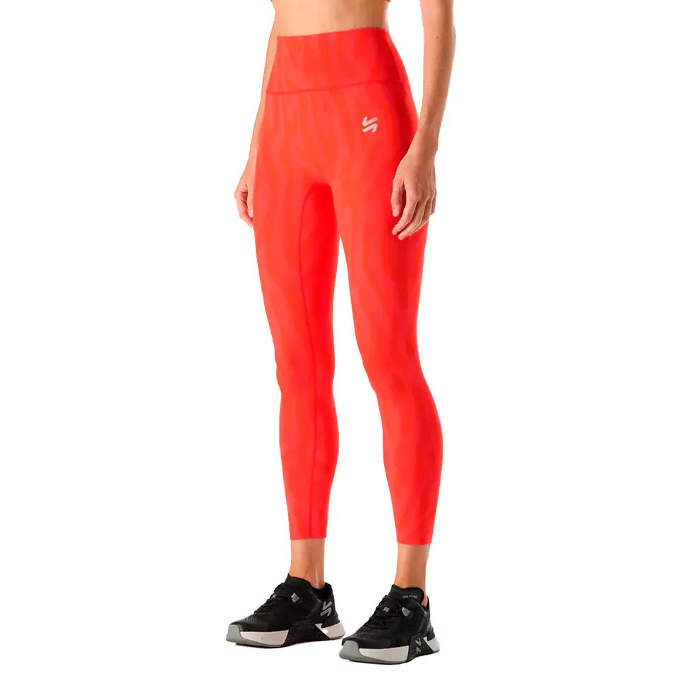 Calza Mujer Tempo 7/8 Super High Rise Leggins Print Rojo Anaranjado Vulcano 2