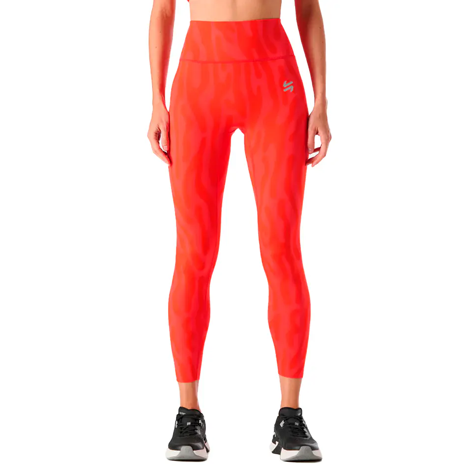 Calza Mujer Tempo 7/8 Super High Rise Leggins Print Rojo Anaranjado Vulcano 1