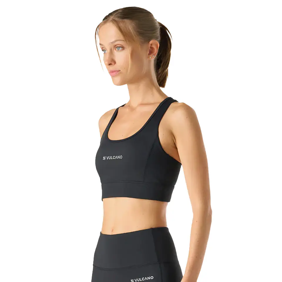 Peto Mujer Built To Move Medium Support Bra Negro Vulcano 2