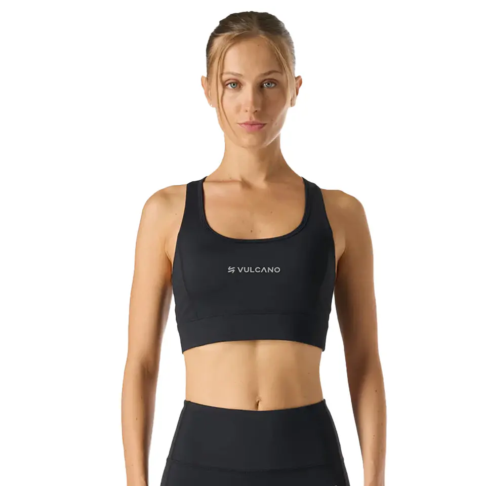 Peto Mujer Built To Move Medium Support Bra Negro Vulcano 1