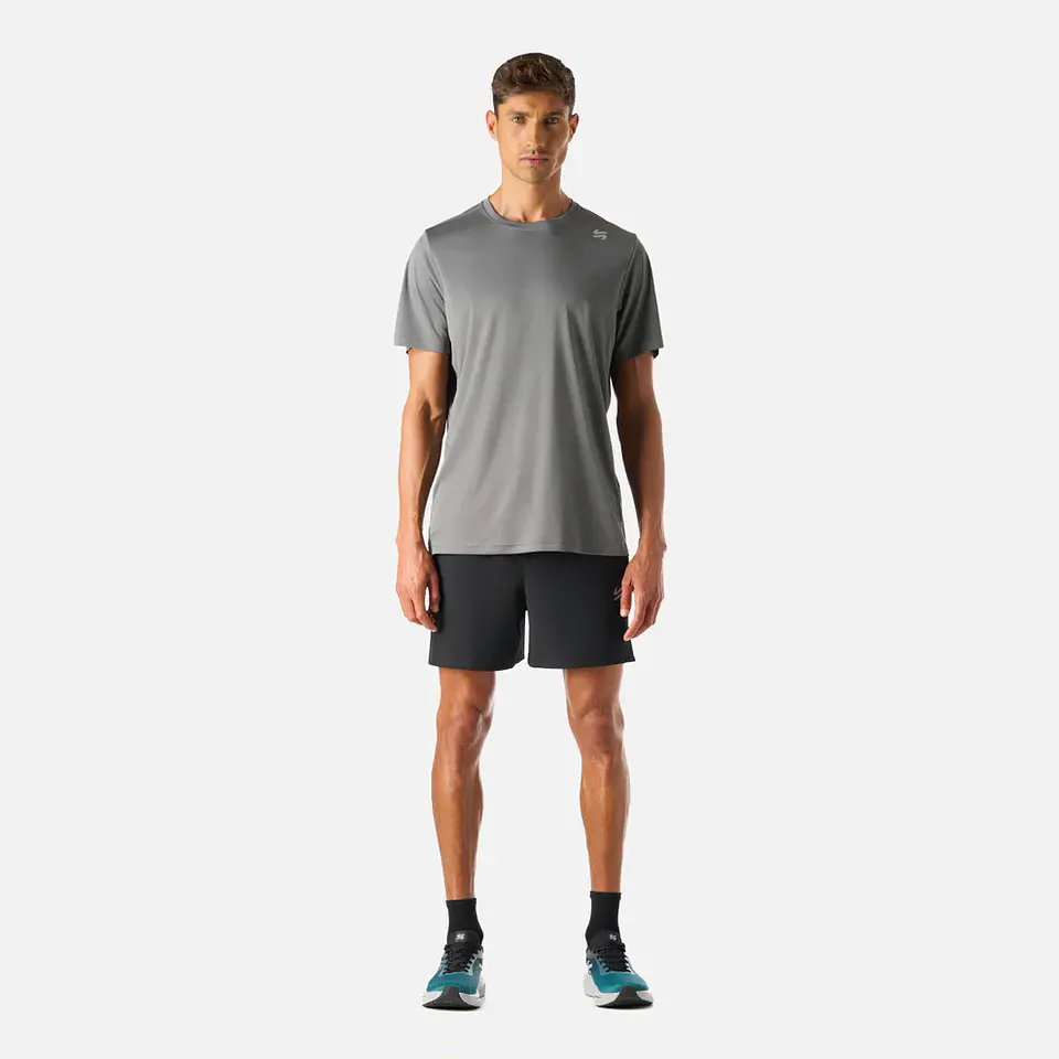 Polera Hombre Tempo Advanced T-Shirt Gris Medio Vulcano 3